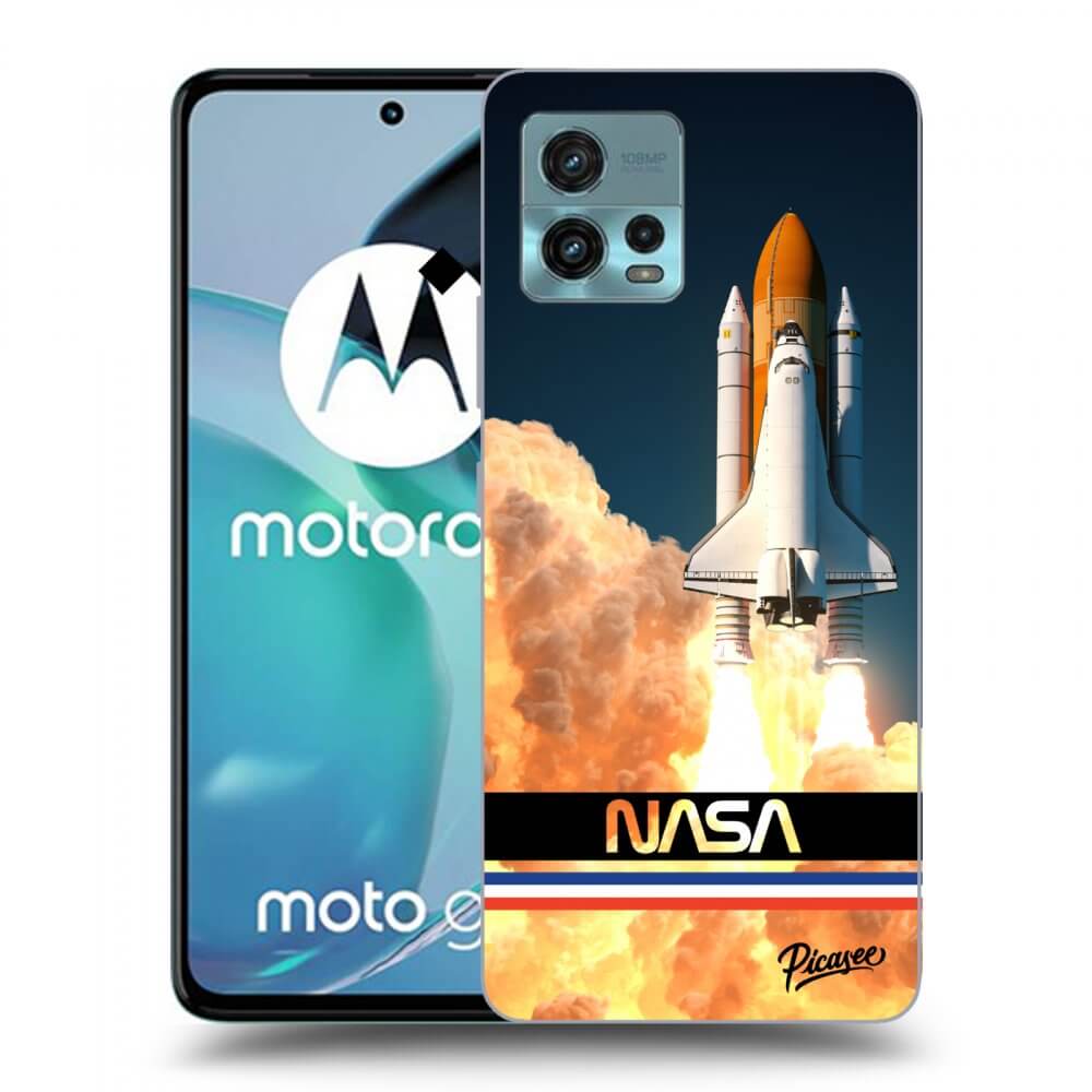 Picasee Motorola Moto G72 Hülle - Schwarzes Silikon - Space Shuttle