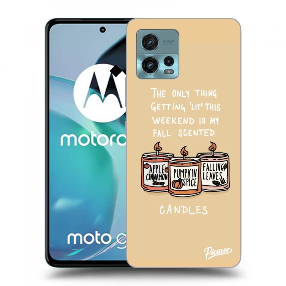 Picasee Motorola Moto G72 Hülle - Schwarzes Silikon - Candles