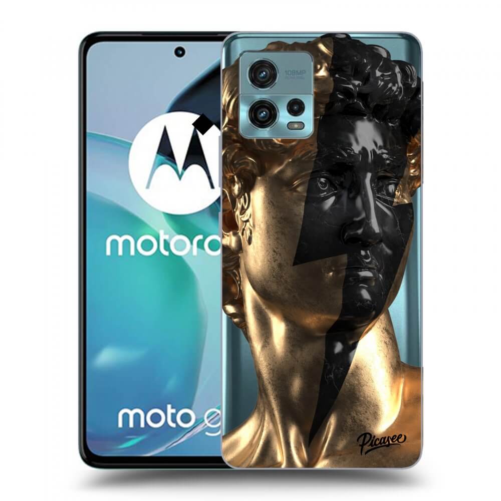 Picasee Motorola Moto G72 Hülle - Transparentes Silikon - Wildfire - Gold