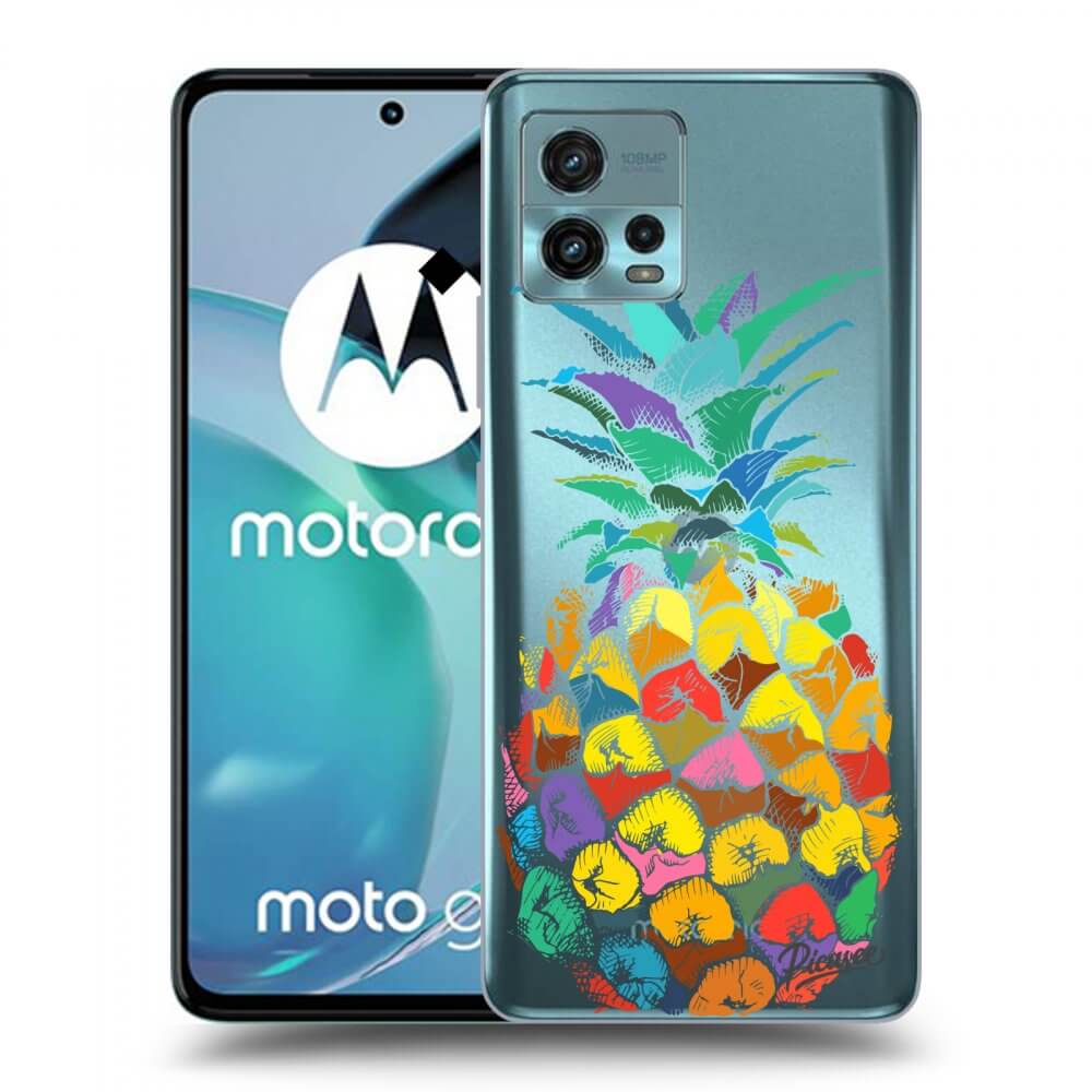 Picasee Motorola Moto G72 Hülle - Transparentes Silikon - Pineapple