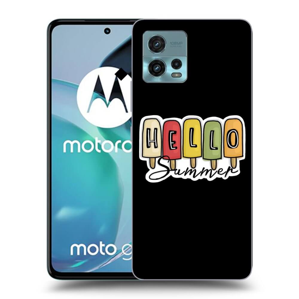 Picasee Motorola Moto G72 Hülle - Schwarzes Silikon - Ice Cream
