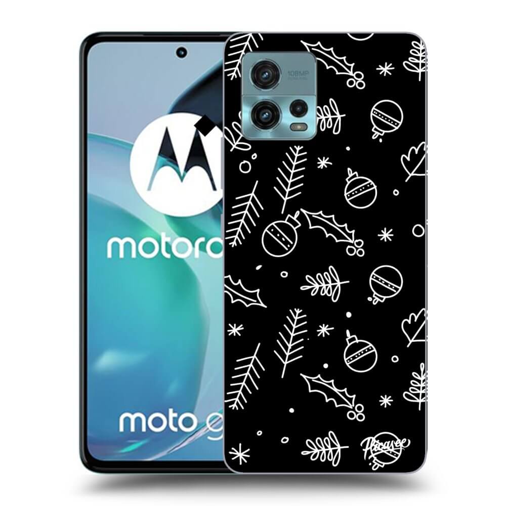 Picasee Motorola Moto G72 Hülle - Schwarzes Silikon - Mistletoe