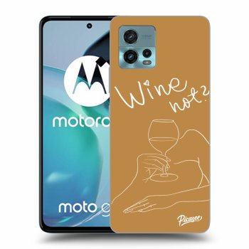 Picasee Motorola Moto G72 Hülle - Schwarzes Silikon - Wine not
