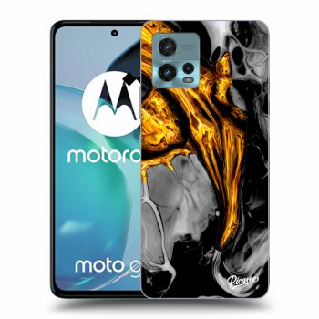 Picasee Motorola Moto G72 Hülle - Transparentes Silikon - Black Gold