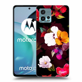 Picasee Motorola Moto G72 Hülle - Schwarzes Silikon - Flowers and Berries