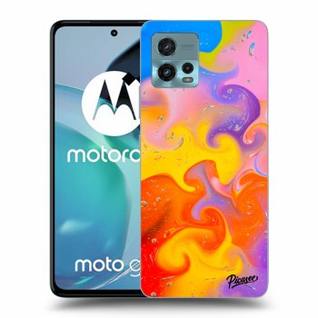 Picasee Motorola Moto G72 Hülle - Schwarzes Silikon - Bubbles