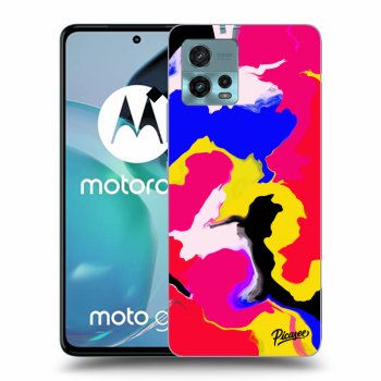 Picasee Motorola Moto G72 Hülle - Schwarzes Silikon - Watercolor