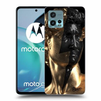 Picasee Motorola Moto G72 Hülle - Schwarzes Silikon - Wildfire - Gold