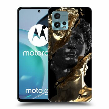 Picasee Motorola Moto G72 Hülle - Schwarzes Silikon - Gold - Black