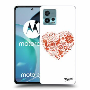 Picasee Motorola Moto G72 Hülle - Schwarzes Silikon - Big heart
