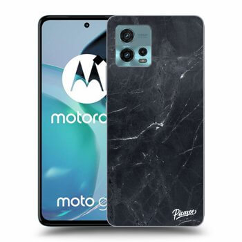 Picasee Motorola Moto G72 Hülle - Transparentes Silikon - Black marble