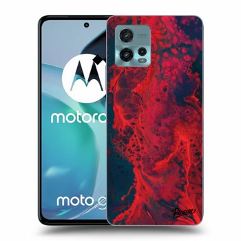 Picasee Motorola Moto G72 Hülle - Schwarzes Silikon - Organic red