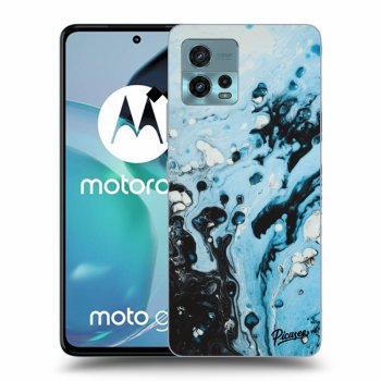Picasee Motorola Moto G72 Hülle - Schwarzes Silikon - Organic blue