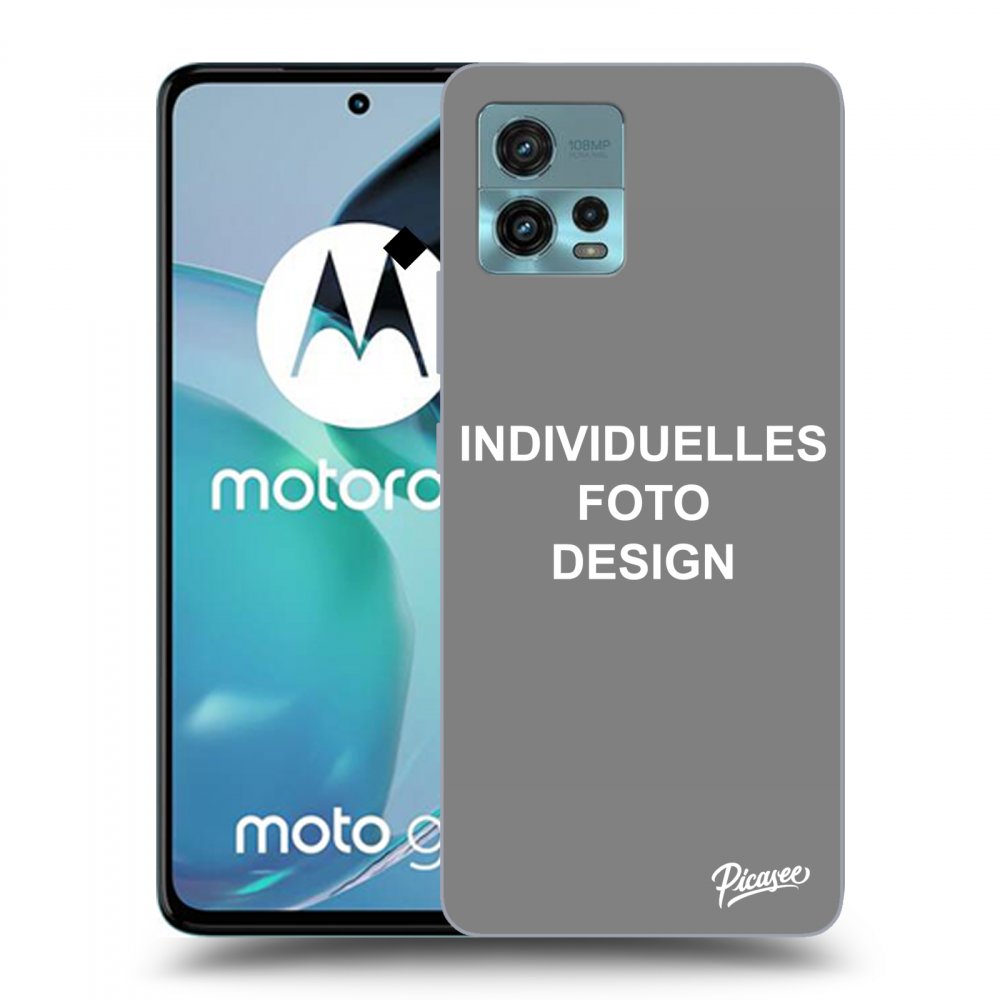 Picasee Motorola Moto G72 Hülle - Schwarzes Silikon - Individuelles Fotodesign