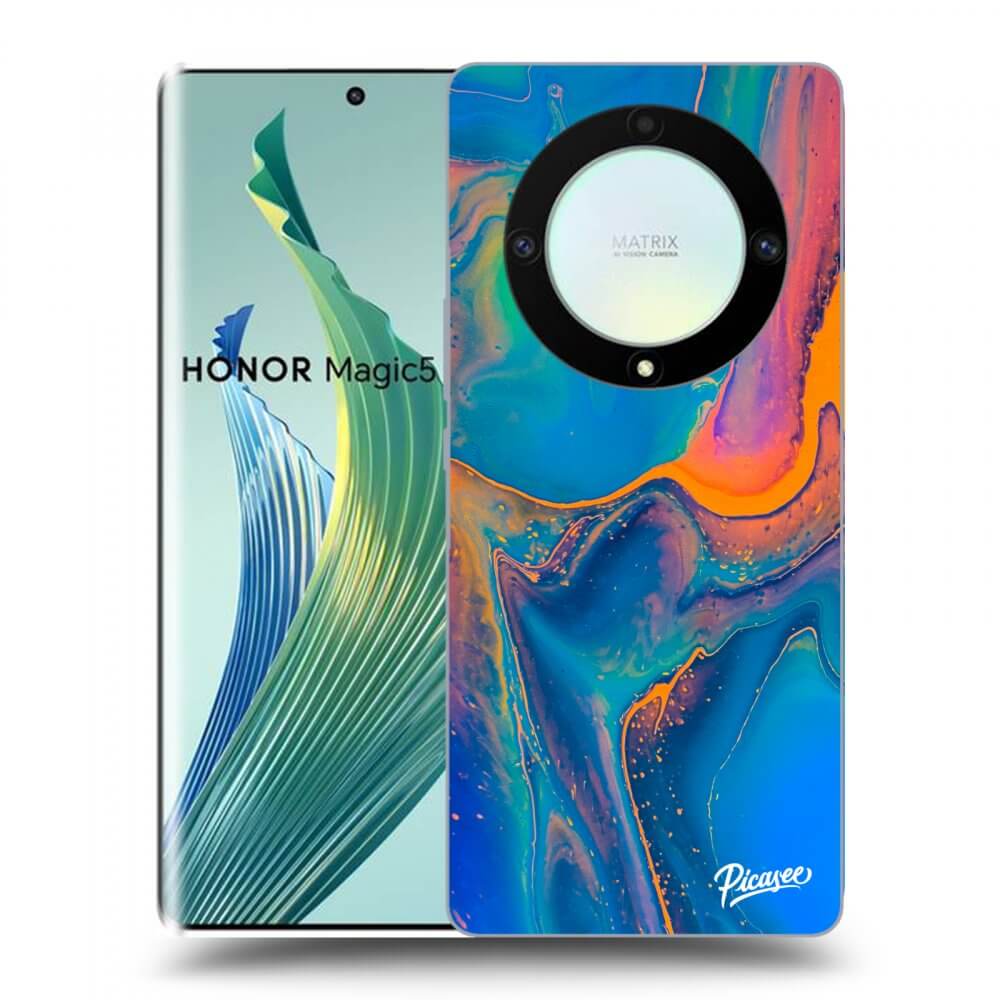 Picasee Honor Magic5 Lite 5G Hülle - Transparentes Silikon - Rainbow