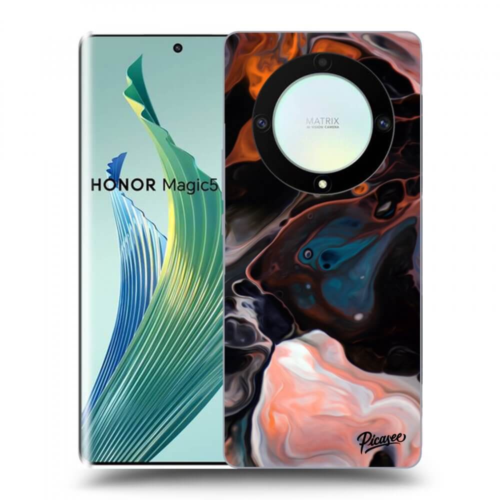 Picasee Honor Magic5 Lite 5G Hülle - Schwarzes Silikon - Cream