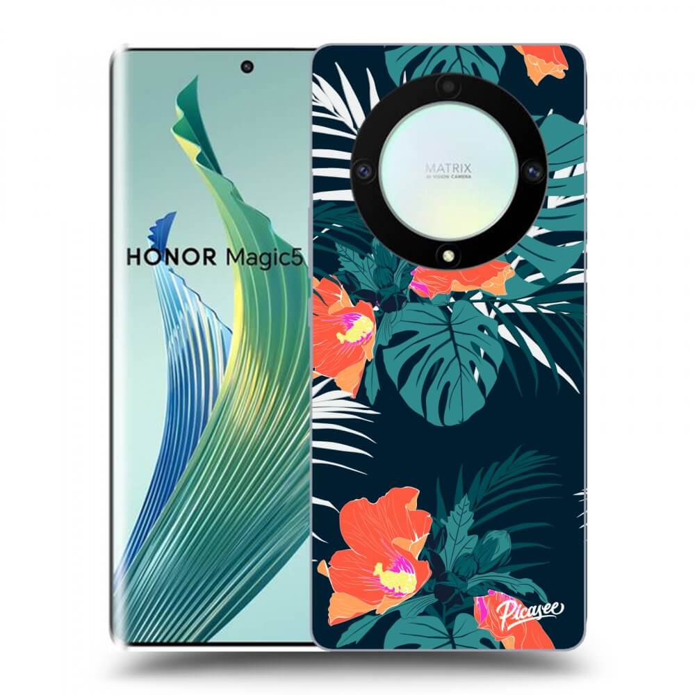 Picasee Honor Magic5 Lite 5G Hülle - Transparentes Silikon - Monstera Color