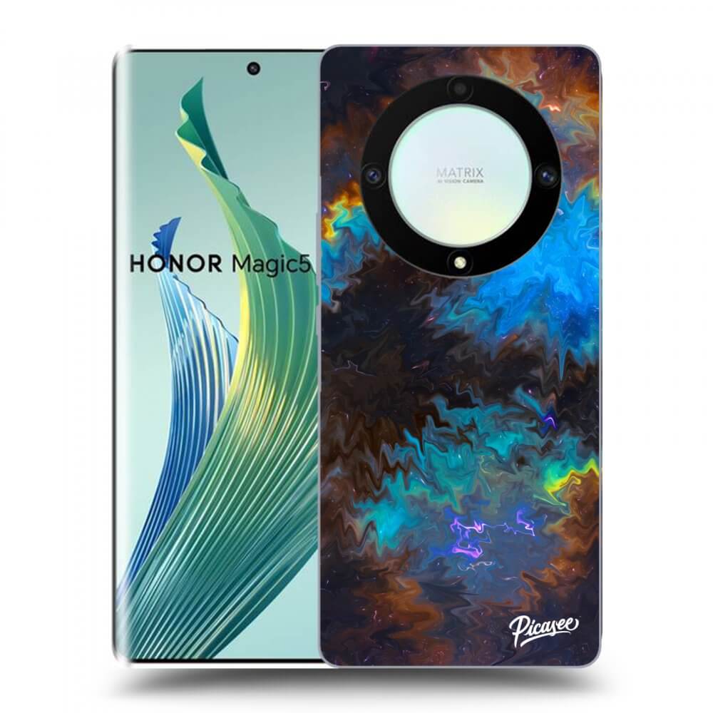 Picasee Honor Magic5 Lite 5G Hülle - Schwarzes Silikon - Space