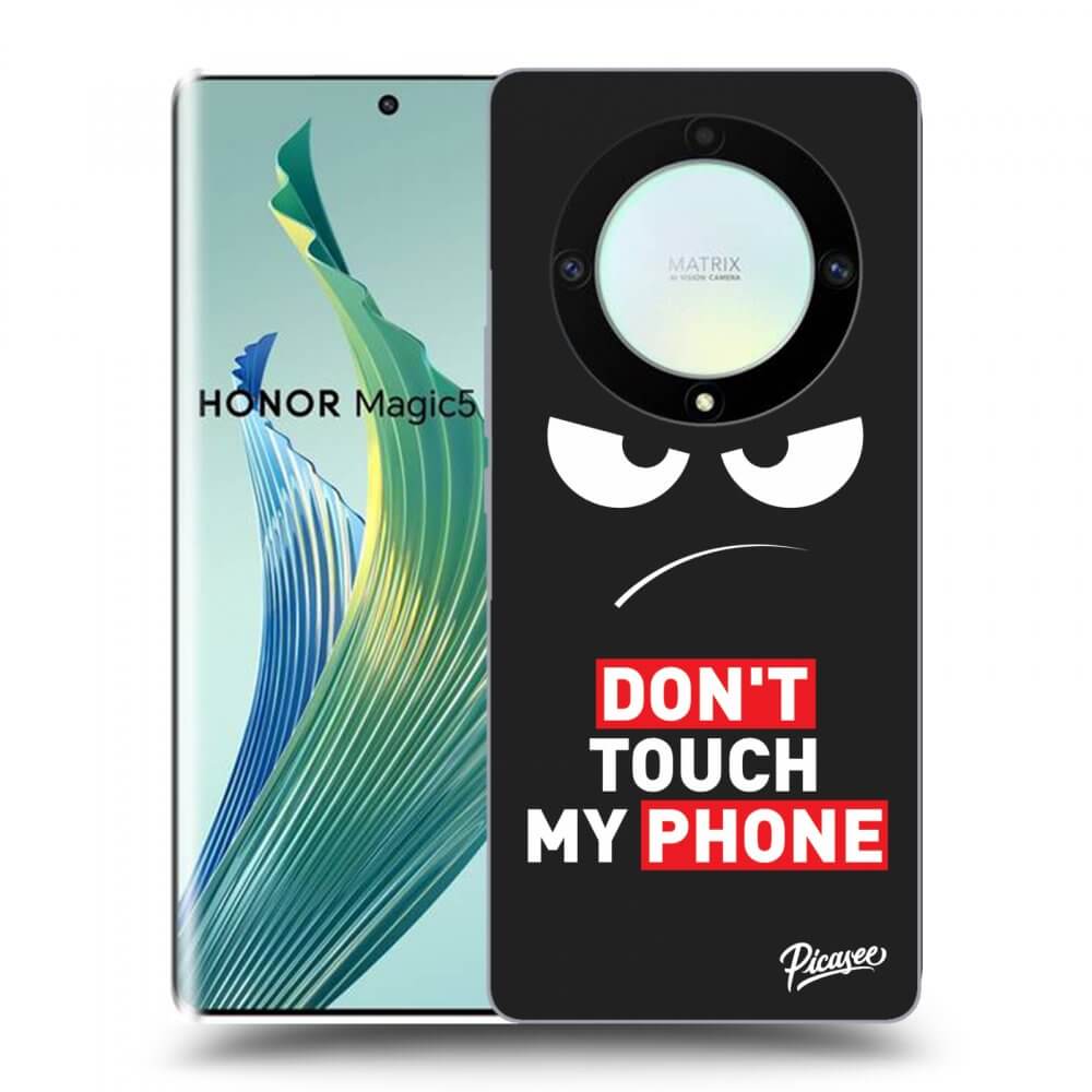 Picasee Honor Magic5 Lite 5G Hülle - Schwarzes Silikon - Angry Eyes - Transparent