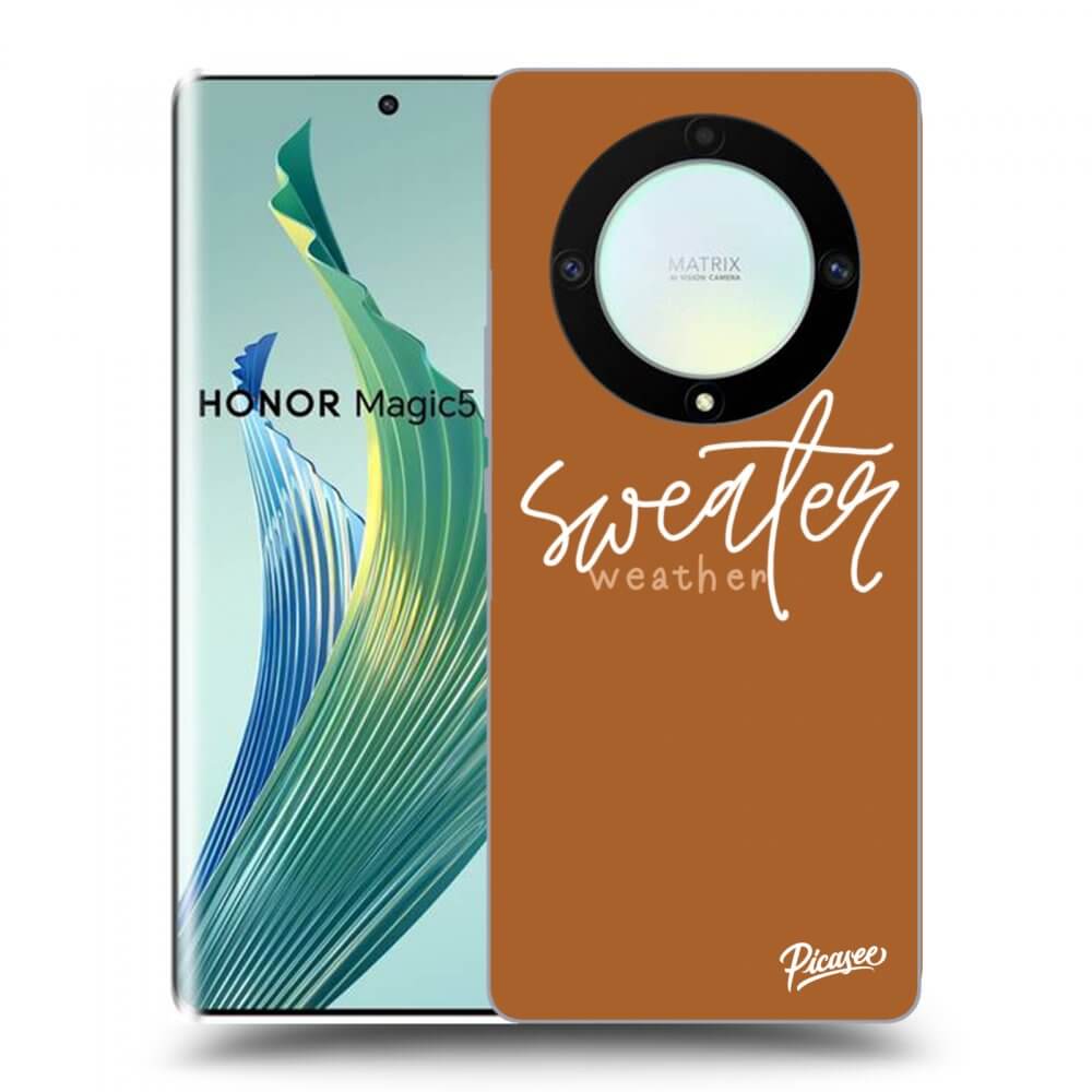 Picasee Honor Magic5 Lite 5G Hülle - Transparentes Silikon - Sweater weather
