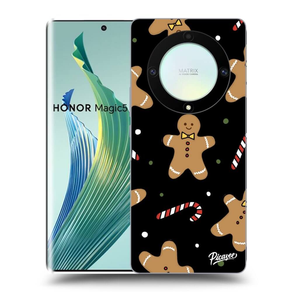 Picasee Honor Magic5 Lite 5G Hülle - Schwarzes Silikon - Gingerbread