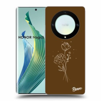 Hülle für Honor Magic5 Lite 5G - Brown flowers