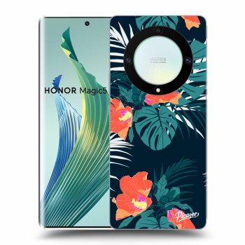 Picasee Honor Magic5 Lite 5G Hülle - Transparentes Silikon - Monstera Color