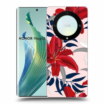 Picasee Honor Magic5 Lite 5G Hülle - Transparentes Silikon - Red Lily
