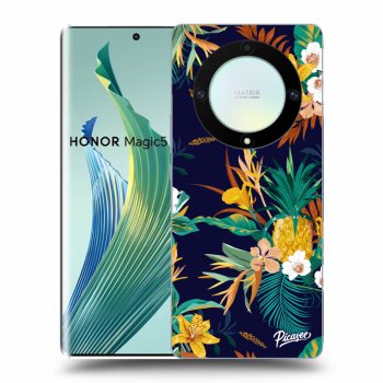 Picasee Honor Magic5 Lite 5G Hülle - Schwarzes Silikon - Pineapple Color