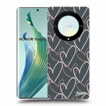 Picasee Honor Magic5 Lite 5G Hülle - Schwarzes Silikon - Lots of love
