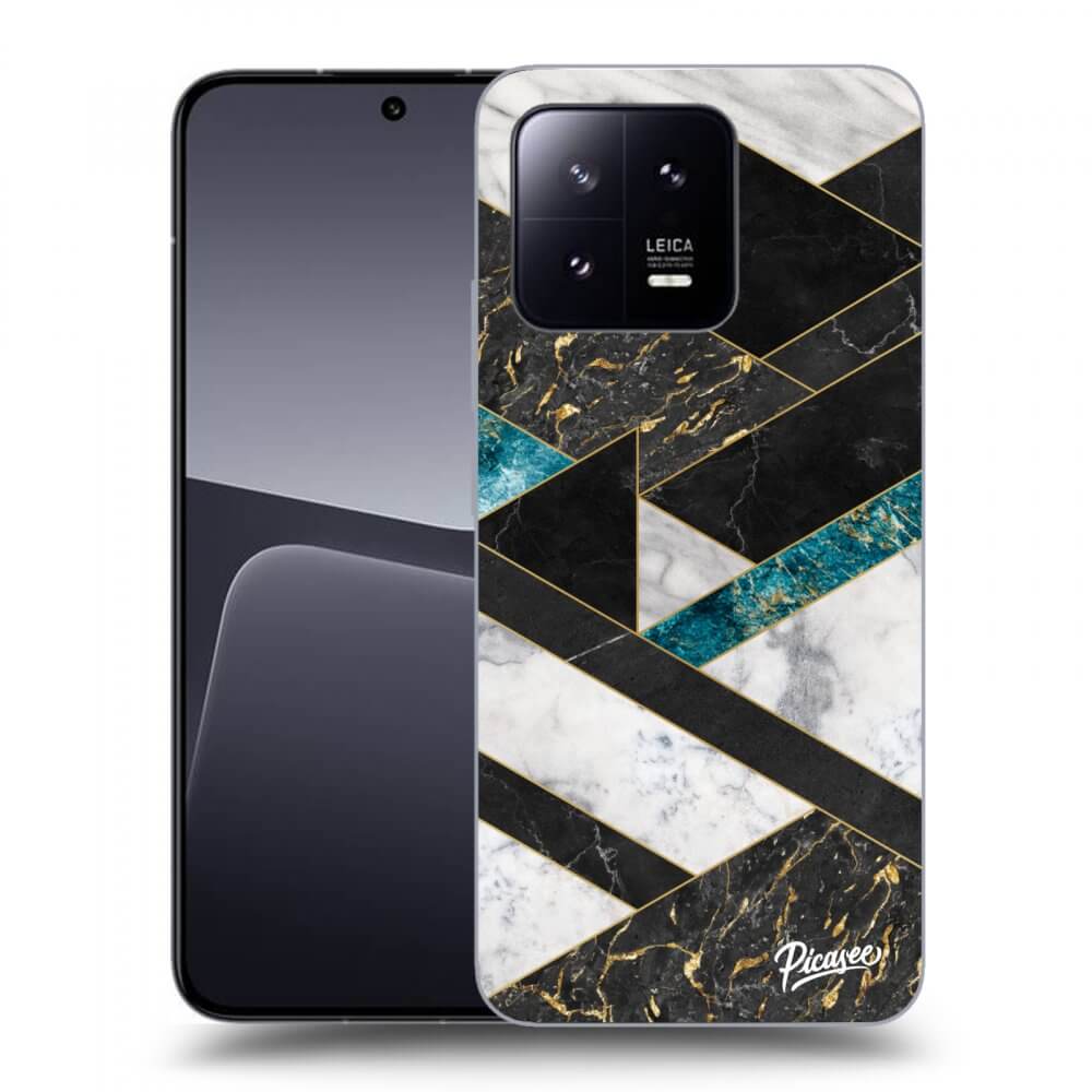 Picasee Xiaomi 13 Hülle - Schwarzes Silikon - Dark geometry