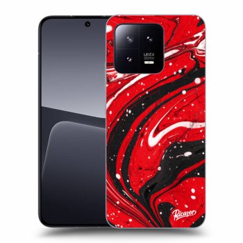 Picasee Xiaomi 13 Hülle - Schwarzes Silikon - Red black
