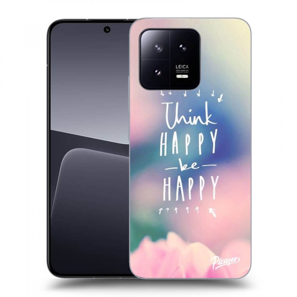Picasee Xiaomi 13 Hülle - Schwarzes Silikon - Think happy be happy