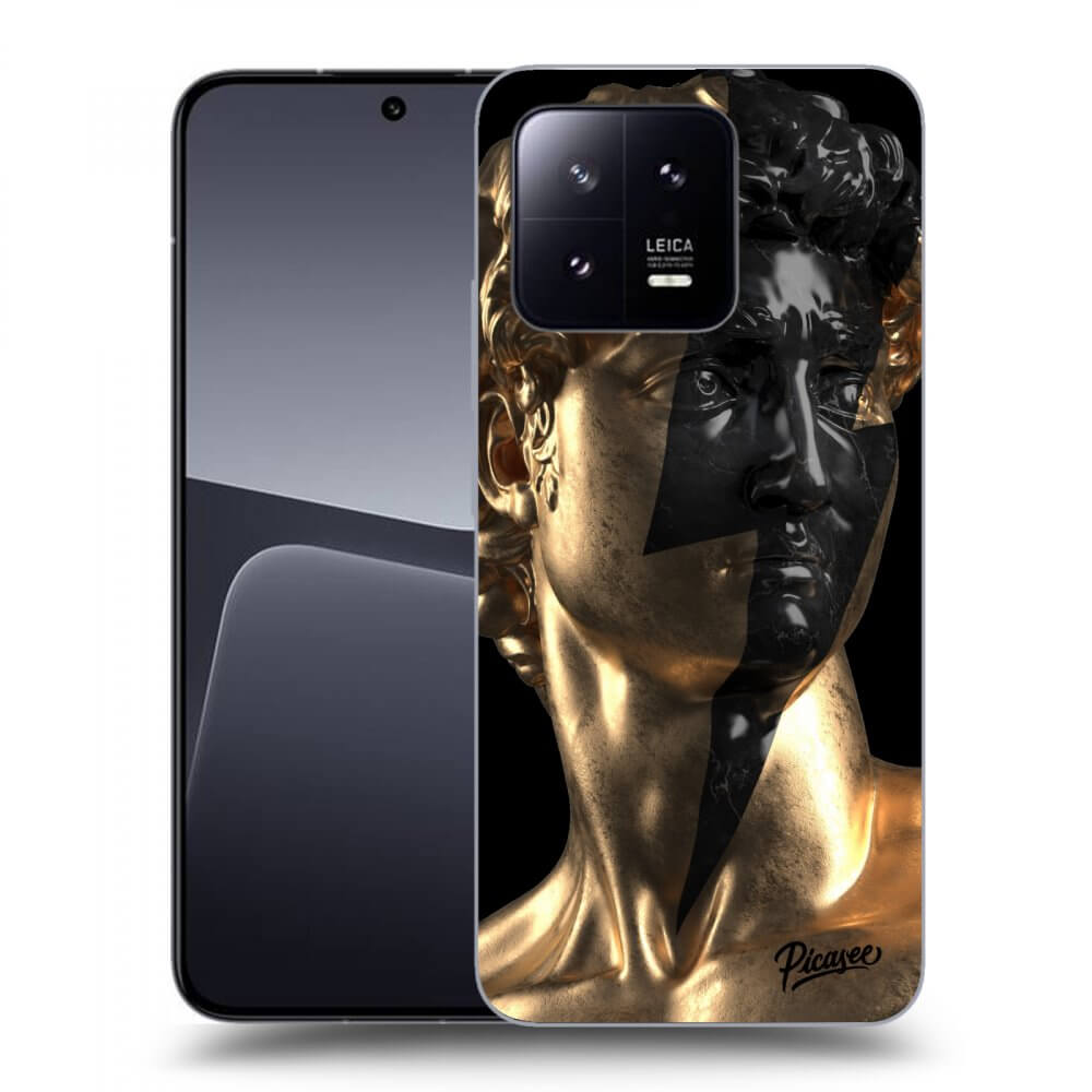 Picasee Xiaomi 13 Pro Hülle - Schwarzes Silikon - Wildfire - Gold