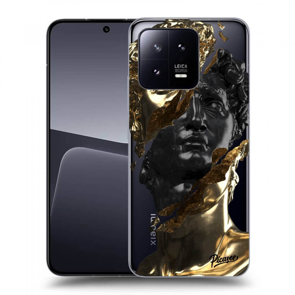 Picasee Xiaomi 13 Pro Hülle - Transparentes Silikon - Gold - Black