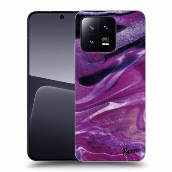Picasee Xiaomi 13 Pro Hülle - Schwarzes Silikon - Purple glitter