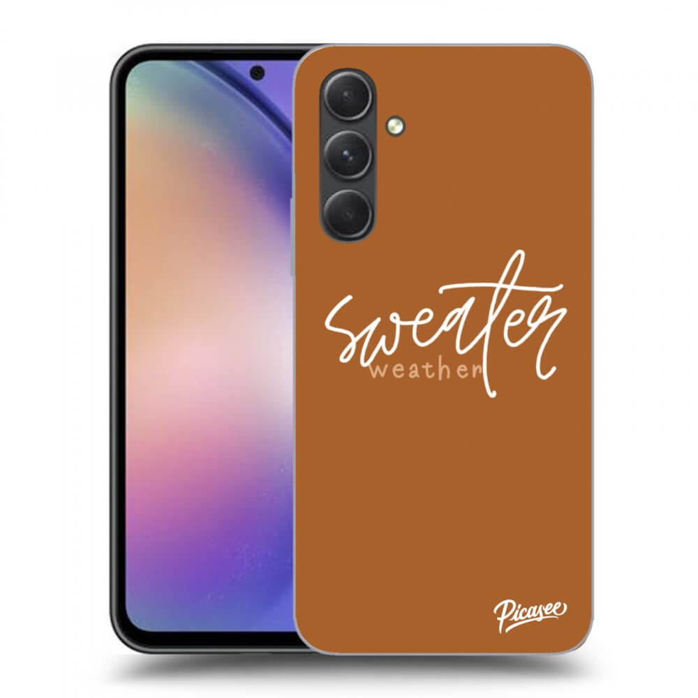 Picasee Samsung Galaxy A54 5G Hülle - Schwarzes Silikon - Sweater weather