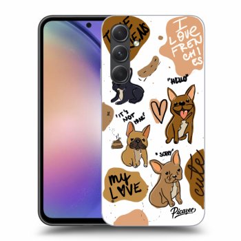 Picasee Samsung Galaxy A54 5G Hülle - Transparentes Silikon - Frenchies