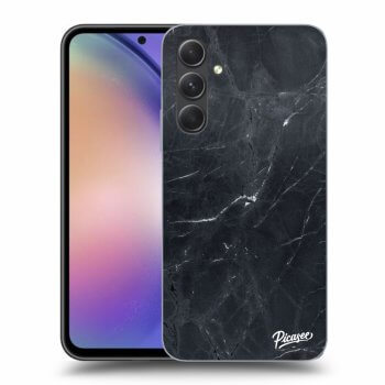 Picasee Samsung Galaxy A54 5G Hülle - Transparentes Silikon - Black marble