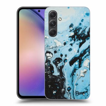 Picasee Samsung Galaxy A54 5G Hülle - Transparentes Silikon - Organic blue