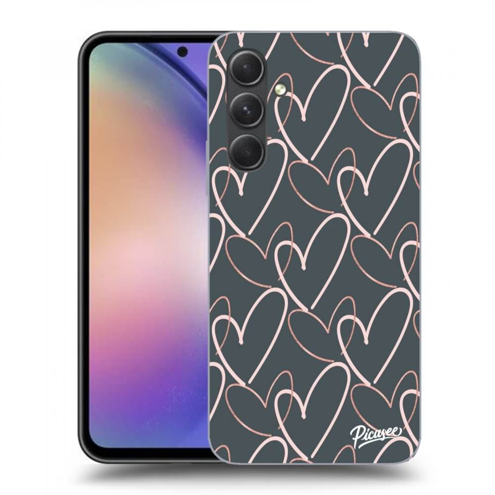 Picasee Samsung Galaxy A54 5G Hülle - Schwarzes Silikon - Lots of love