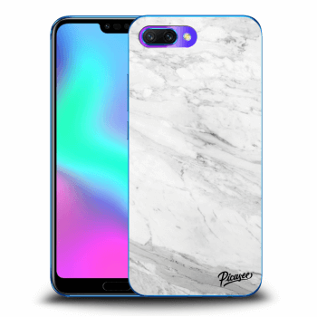 Picasee Honor 10 Hülle - Transparentes Silikon - White marble