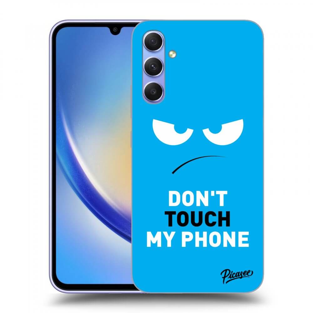 Picasee ULTIMATE CASE für Samsung Galaxy A34 5G A346B - Angry Eyes - Blue