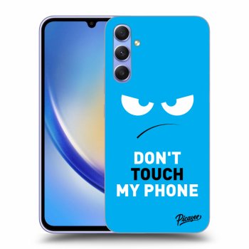 Hülle für Samsung Galaxy A34 5G A346B - Angry Eyes - Blue
