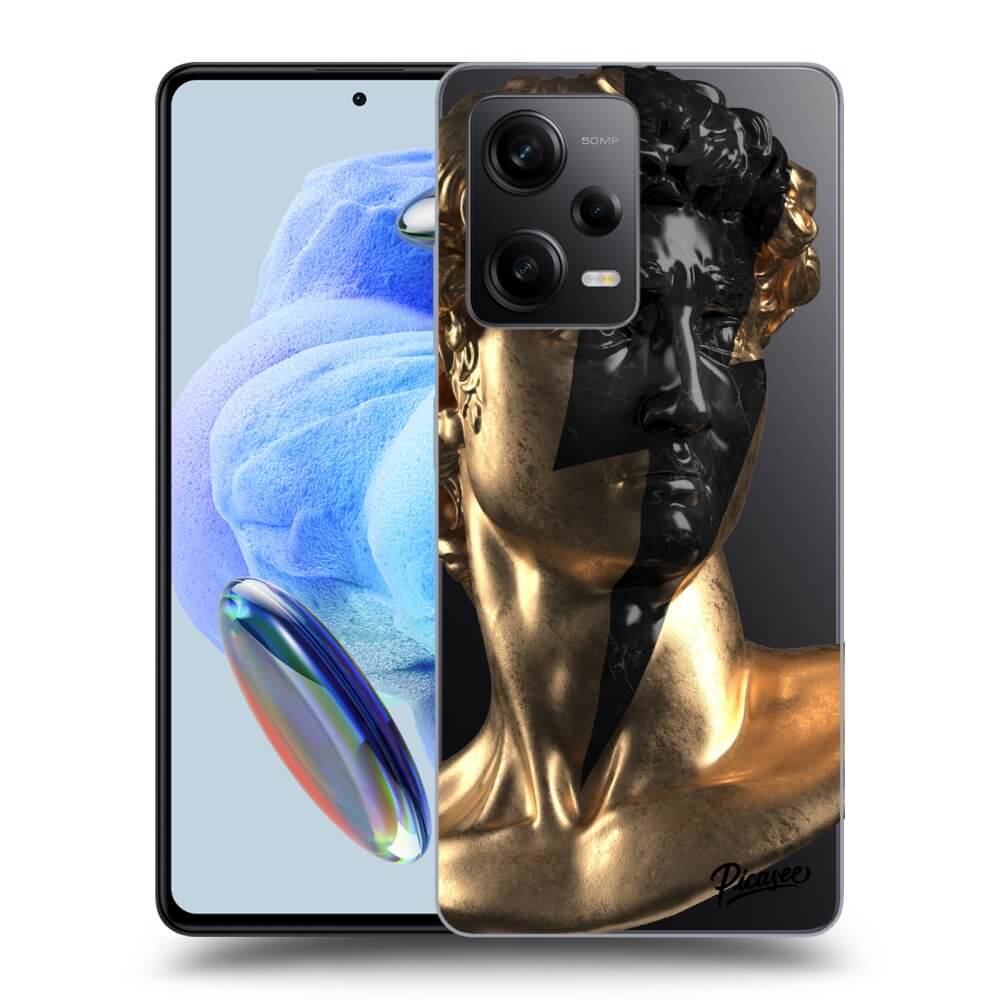 Picasee Xiaomi Redmi Note 12 5G Hülle - Transparentes Silikon - Wildfire - Gold