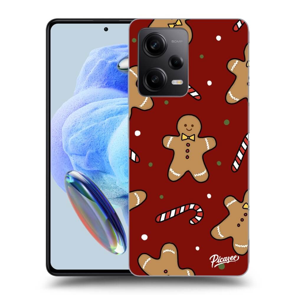 Picasee Xiaomi Redmi Note 12 5G Hülle - Schwarzes Silikon - Gingerbread 2