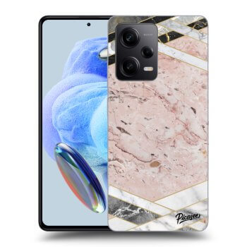 Hülle für Xiaomi Redmi Note 12 5G - Pink geometry