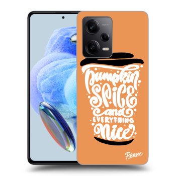 Picasee Xiaomi Redmi Note 12 5G Hülle - Schwarzes Silikon - Pumpkin coffee