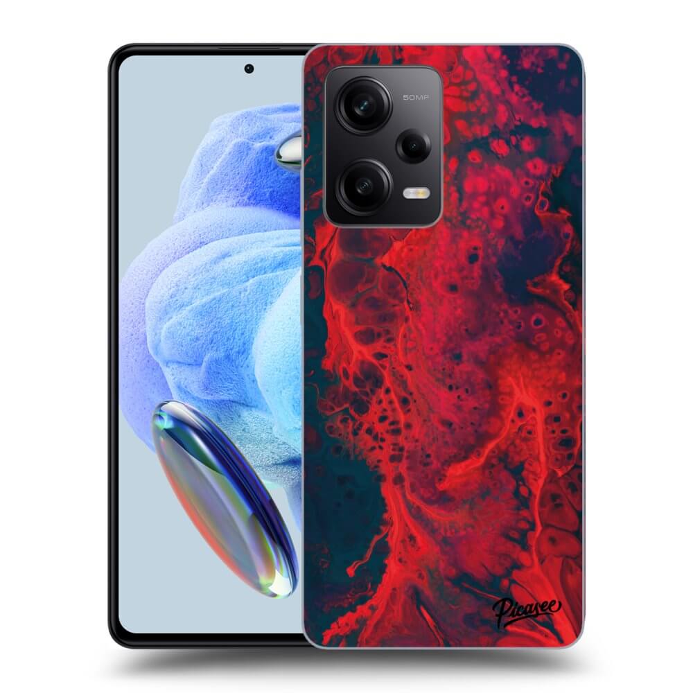 Picasee Xiaomi Redmi Note 12 5G Hülle - Transparentes Silikon - Organic red