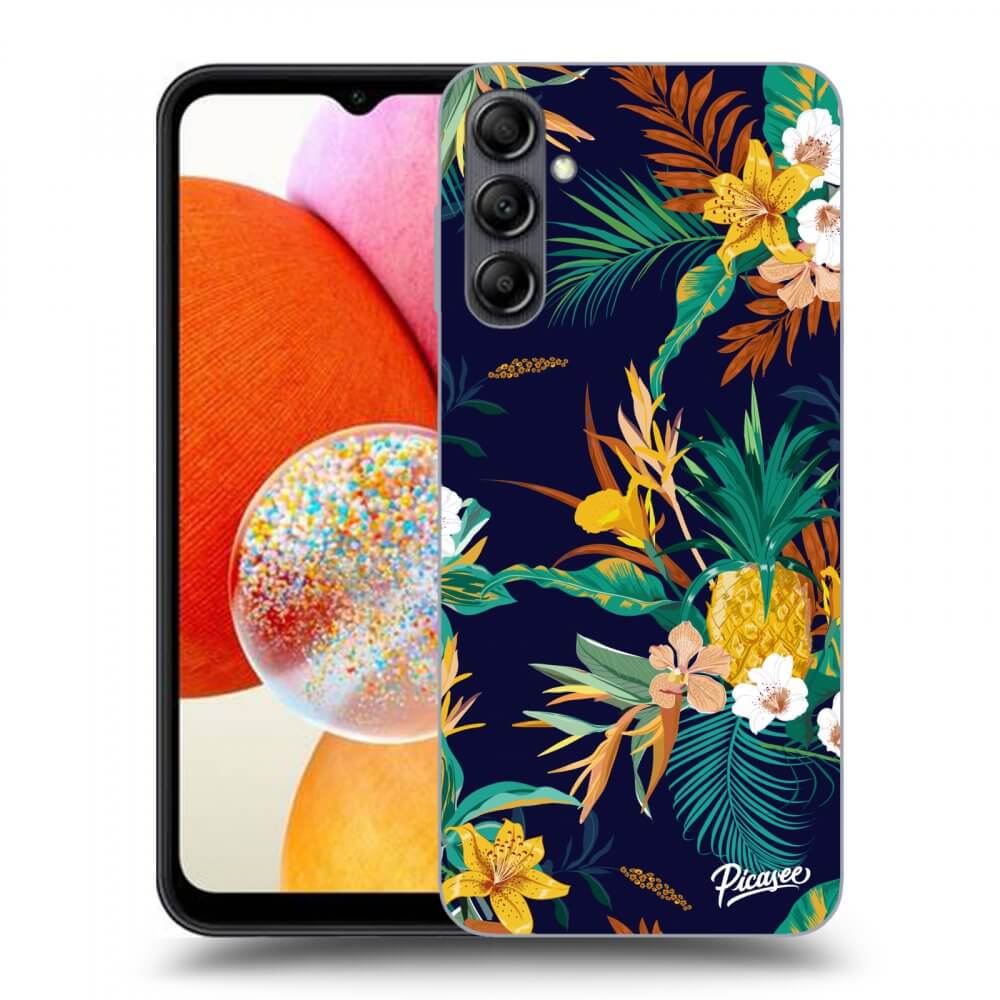 Picasee Samsung Galaxy A14 4G A145R Hülle - Transparentes Silikon - Pineapple Color